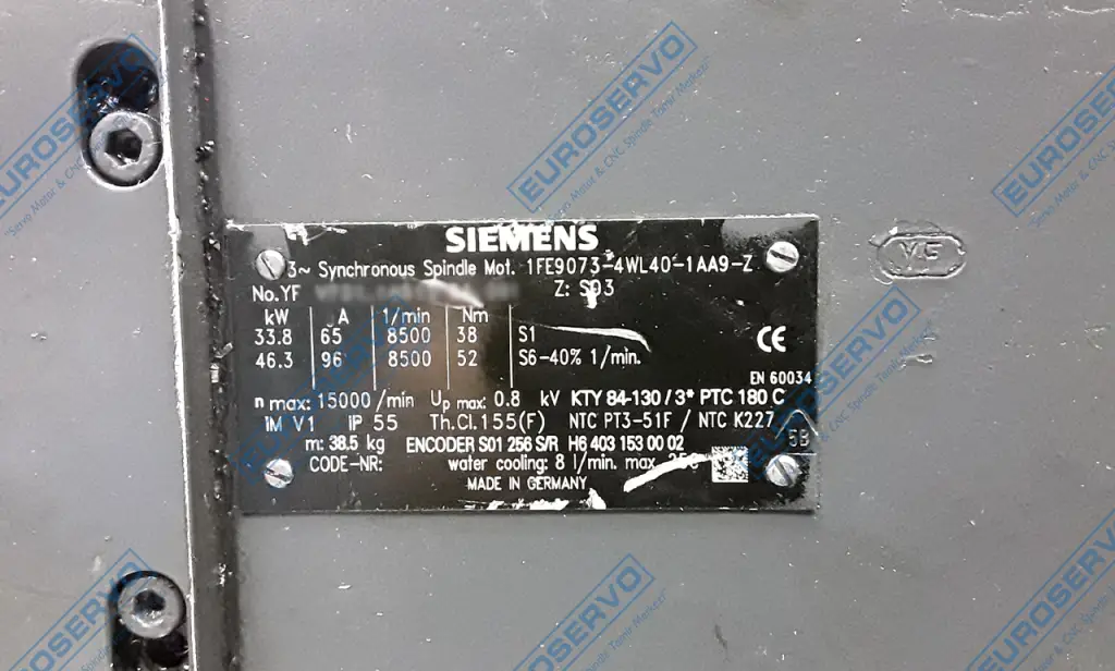 Siemens 1FE9073-4WL40-1AA9-Z Spindle Motor Tamiri