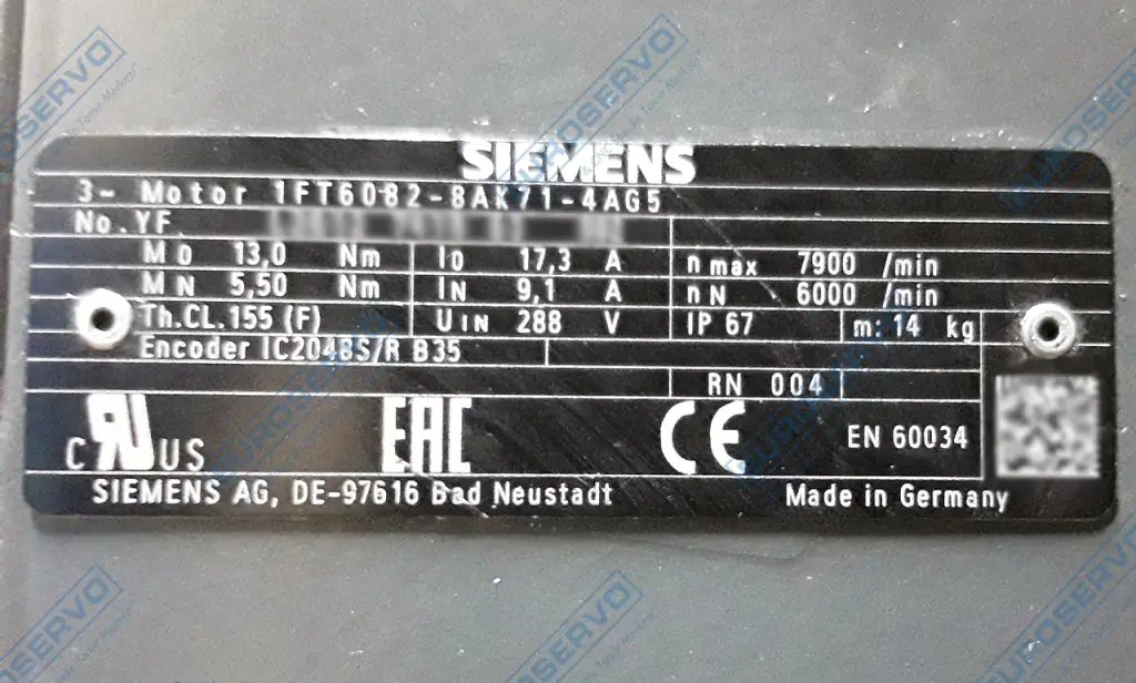 Siemens 1FT6082-8AK71-4AG5 Servo Motor Tamiri-2
